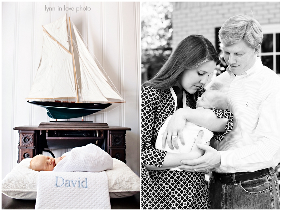 Classic newborn picture with boat