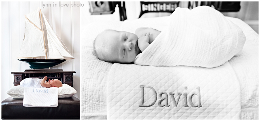 Black and white newborn image