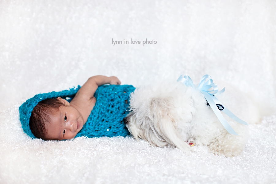 Kai_1month_Baby_newborn_011 Baby boy and Dog