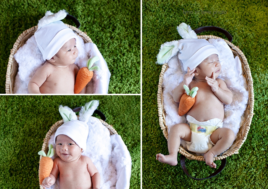 Kai_1month_Baby_newborn_016 Kai baby boy with carrot and bunny ears