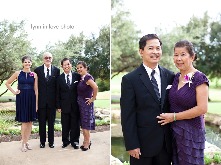 Bride and Groom's Parents in Purple