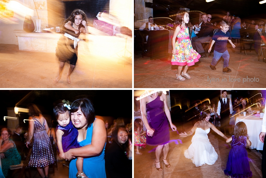 children dancing at wedding reception