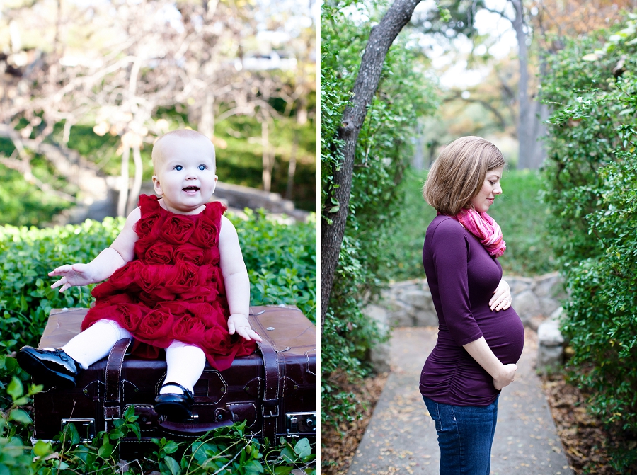 Lynn in Love Photo, Dallas Maternity Photographer baby with red rose dress