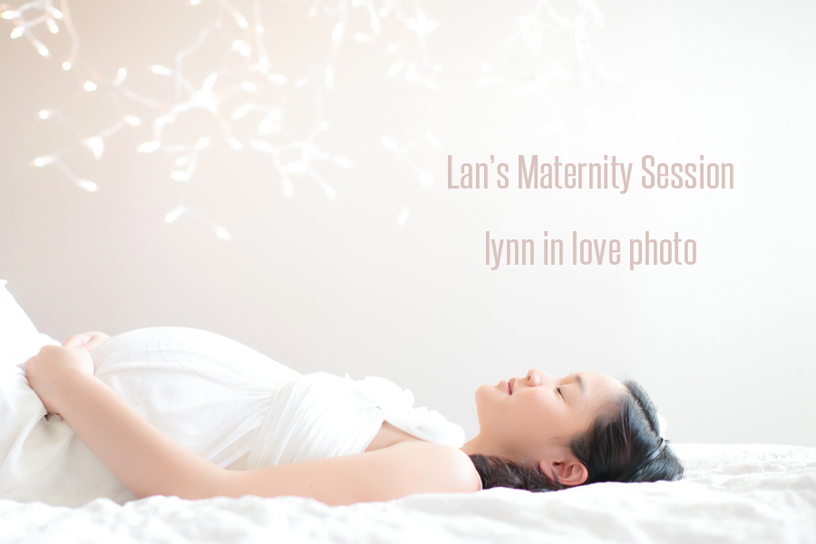 Lan_Maternity_Blog_001 Lan's soft and romantic maternity session with white dress and lights by Lynn in Love Photo, Dallas Maternity Photographer