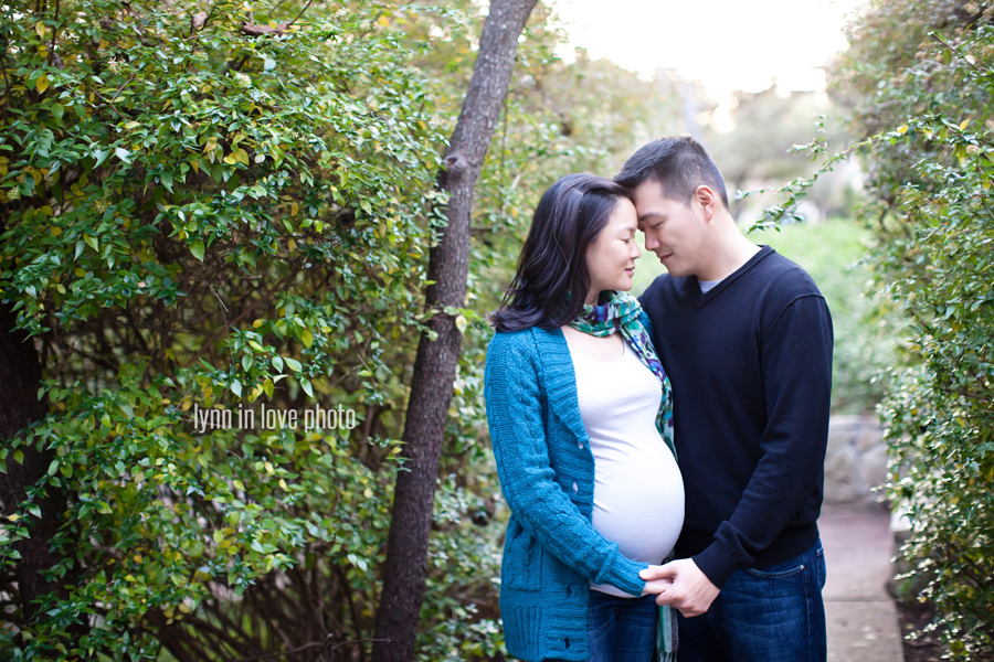 Lan_Maternity_Blog_018 Lan and Herman's romantic maternity session in Highland Park in turquoise blue cardigan and scarf by Lynn in Love Photo, Dallas Maternity Photographer