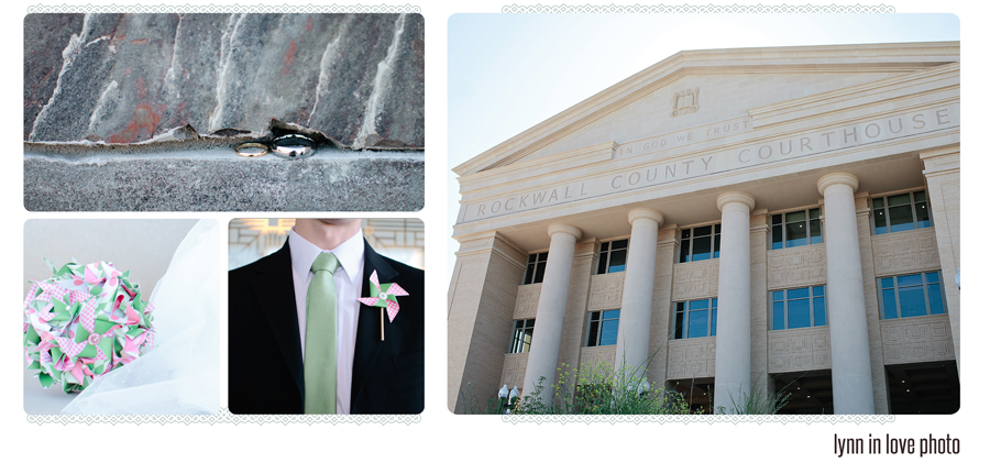 Minh & Thomas Courthouse Wedding at the Rockwall County Courthouse with pink and green retro vintage DIY details like pinwheels  by Lynn in Love Photo, Dallas Wedding Photographer