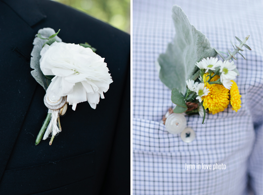 Gabi and Oscar Brazilian Vintage Glam Outdoor Wedding with handsome groom and groomsmen in gingham shirts and black bowties and cute vintage details by Lynn in Love Photo, Dallas Wedding Photographer