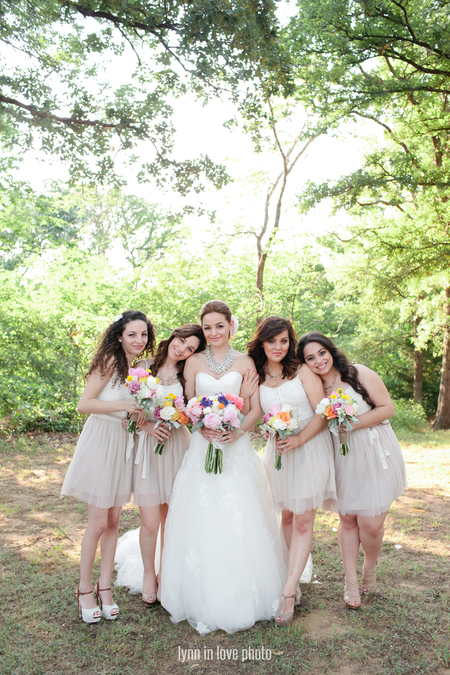Gabi and Oscar Brazilian Vintage Glam Outdoor Wedding with gorgeous bridal party with anthropologie inspired bridesmaid dresses by Lynn in Love Photo, Dallas Wedding Photographer