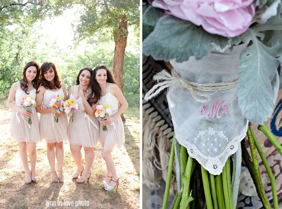 Gabi and Oscar Brazilian Vintage Glam Outdoor Wedding with gorgeous bridal party with anthropologie inspired bridesmaid dresses by Lynn in Love Photo, Dallas Wedding Photographer