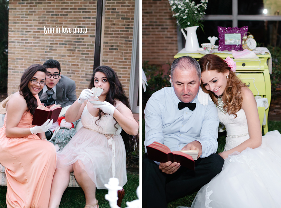 Gabi and Oscar's Vintage Glam Wedding with outdoor Vintage Lounge by Lynn in Love Photo Dallas Wedding Photographer