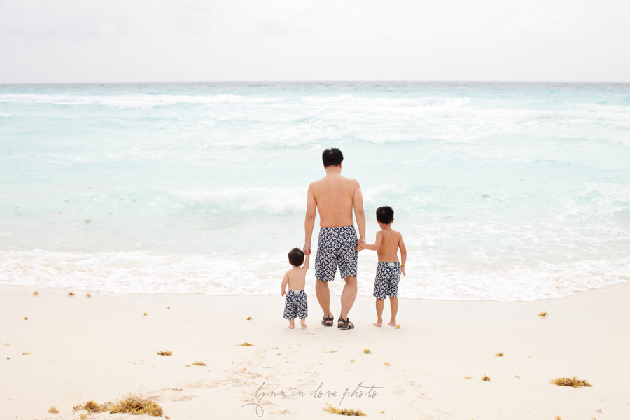 Father and boys at the beach family portraits by Lynn in Love Photo, Dallas and Houston Family Photographer