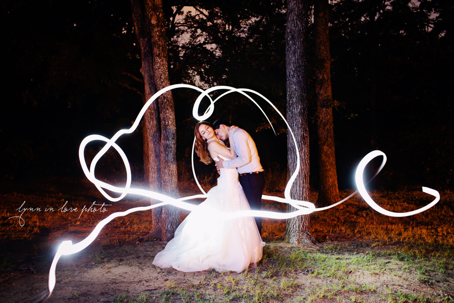 Sexy wedding portrait with light painting by Lynn in Love Photo, Dallas and Houston Wedding Photographer