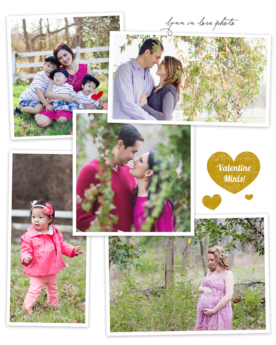 Valentine Day Mini Sessions with cute and colorful families by Lynn in Love Photo, Dallas and Houston Family Photographer